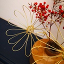 bouquet de marguerites dore fil aluminium vase decoration florale