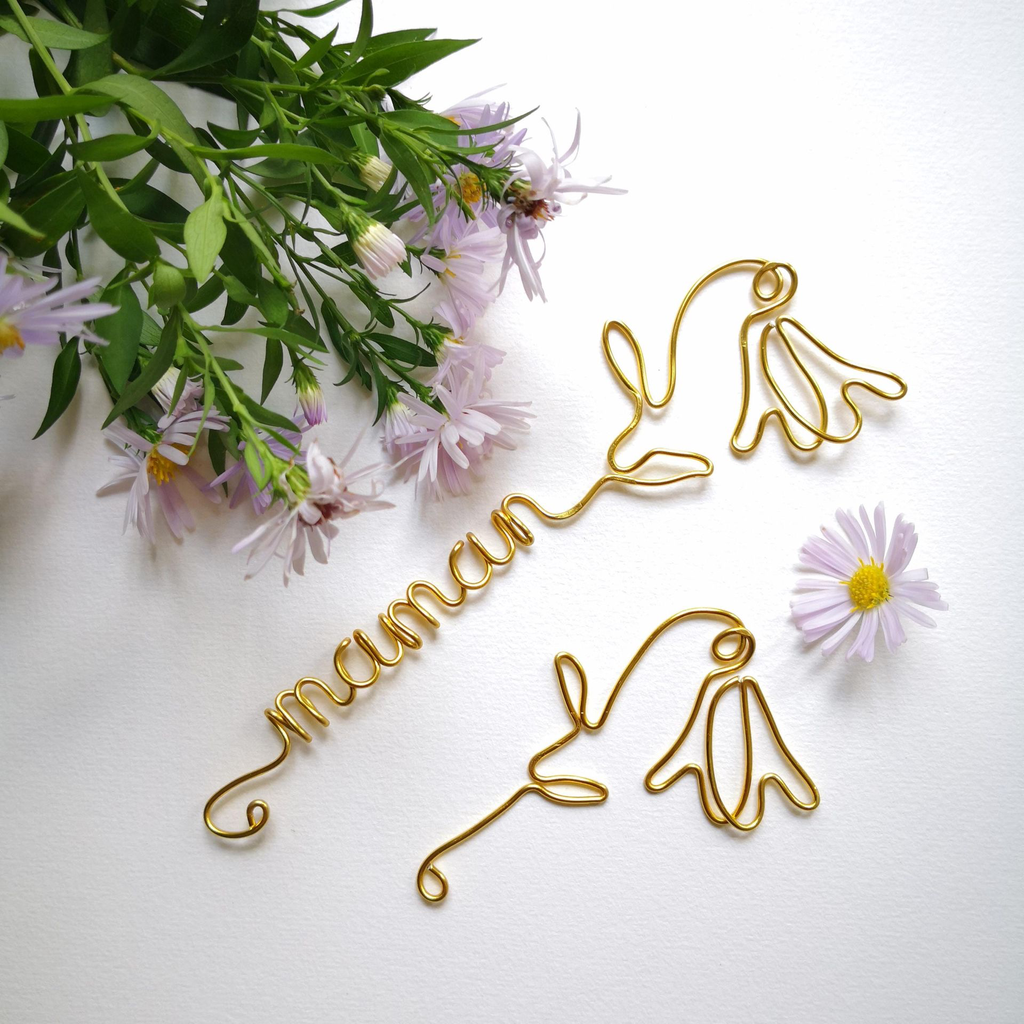 marque-page personnalise motif campanule cadeau nounou personnalise