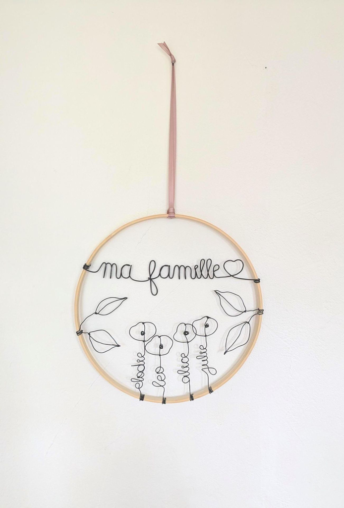 Cadeau famille couronne personnalisée prénom enfants