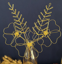 bouquet de coquelicots dore fil aluminium vase decoration florale