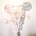 rose fil aluminium dore argente cuivre noir cadeau original