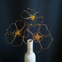 fleurs eternelles coquelicots fil metal dore cadeau original pour maman