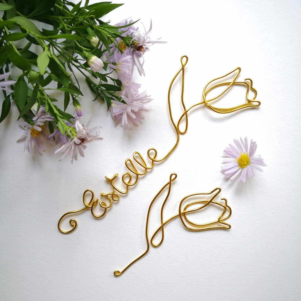 marque page personnalise prenom tulipe cadeau atsem fin annee