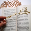 marque-page campanule fil aluminium dore cadeau maitresse fin annee