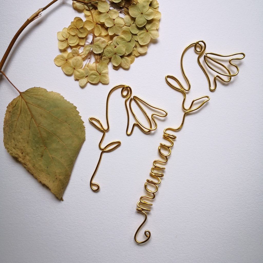 marque-page personnalise prenom campanule cadeau atsem fin annee