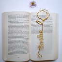 marque-page prenom rose spirale fil metal pose livre cadeau lectrice