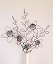 bouquet boheme fil de metal fleurs en fil de fer fait main France