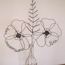 bouquet coquelicots personnalisés fil aluminium cadeau anniversaire