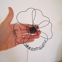 bouquet fil aluminium noir prenom anniversaire vase contemporain