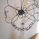 Coquelicot en métal avec message personnalisé