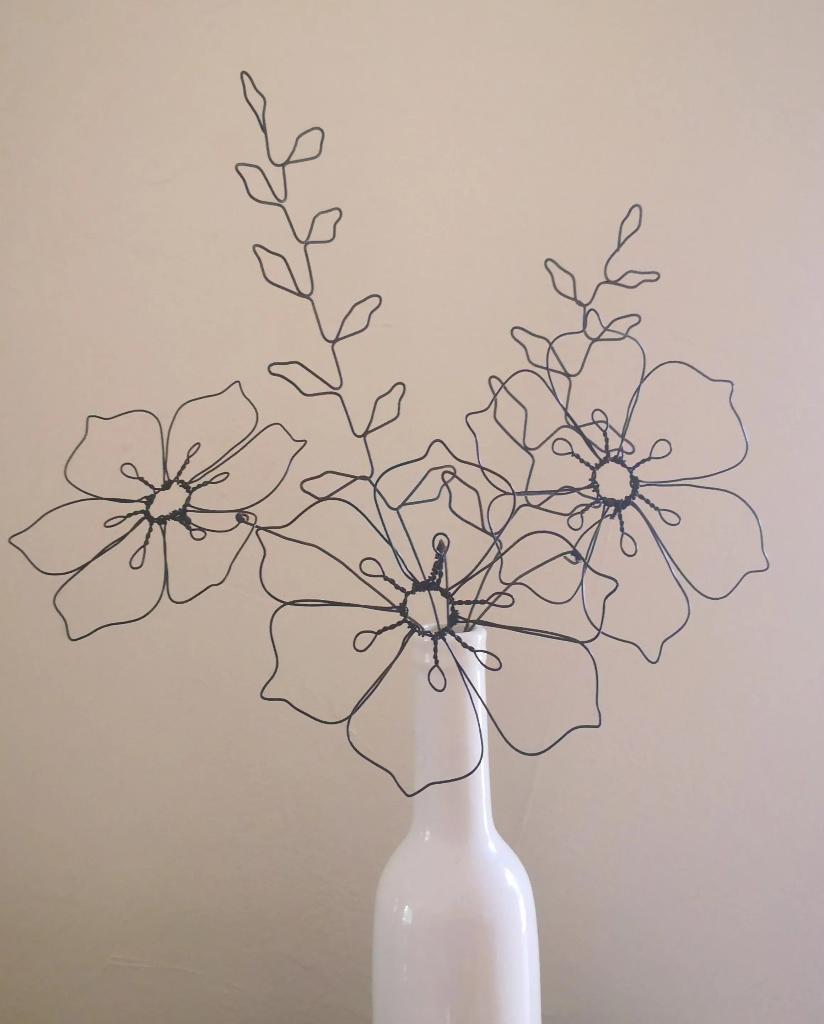 bouquet poinsettias fil fer deco interieur a offrir cadeau fete des meres