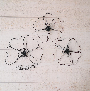Fleurs Murales Prénom en Fil de Métal Noir 