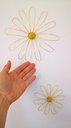 Fleurs Murales Marguerites XXL en Fil de Métal Doré ou Noir
