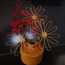 Bouquet de Marguerites en Fil de Métal Doré