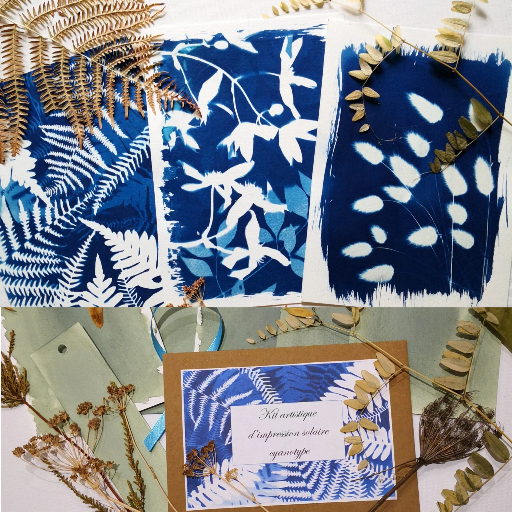 Kit DIY Impression Solaire Artistique en Cyanotype