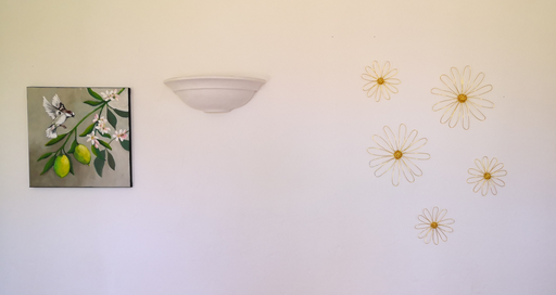 Fleurs Murales Marguerites XXL en Fil de Métal Doré ou Noir